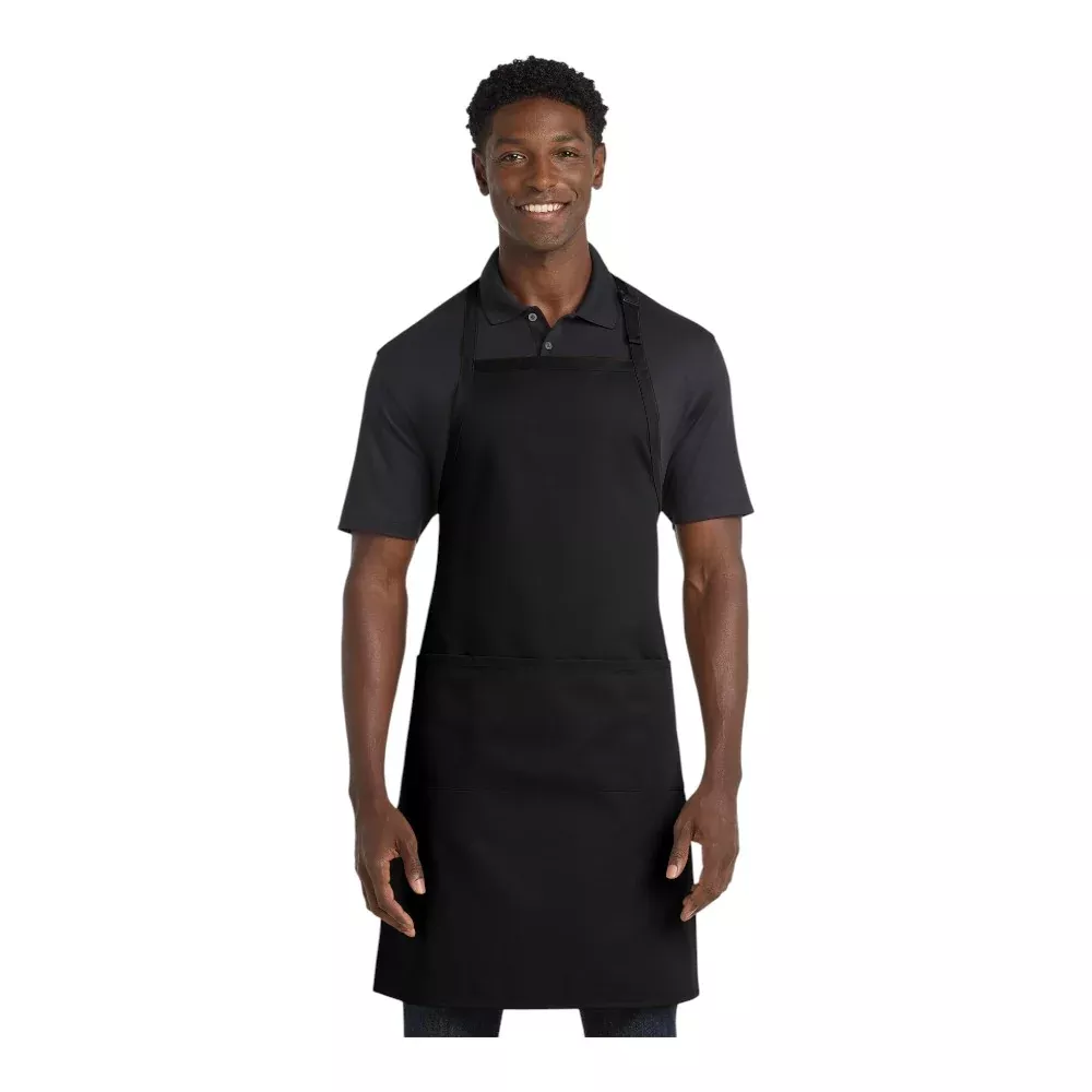 Port Authority A700 Easy Care Extra Long Bib Apron with Stain Release