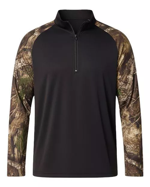 RealTree Unisex Realtree Performance Colorblocked Quarter-Zip Pullover RT5703