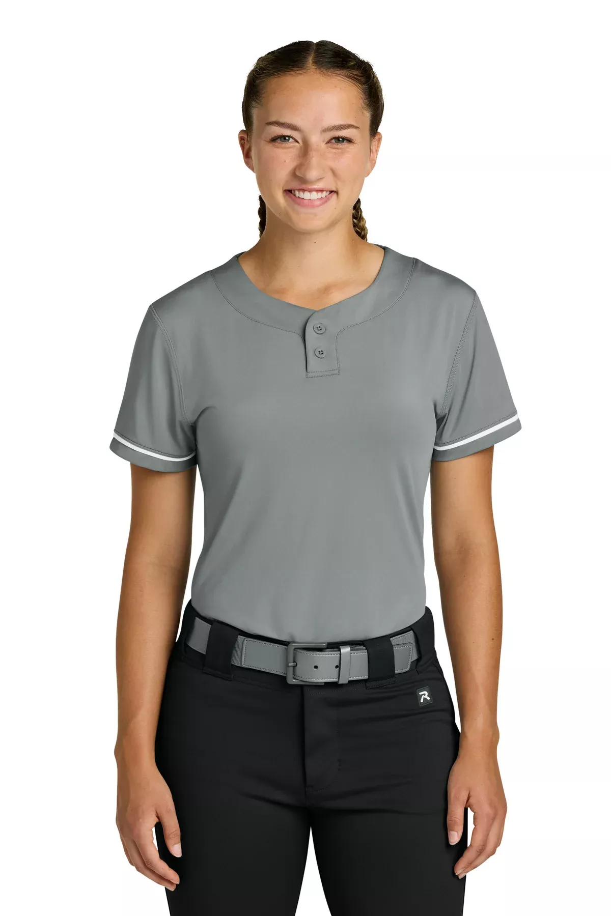 Richardson Womens Select 2 Button Softball Jersey - Grey - NEW