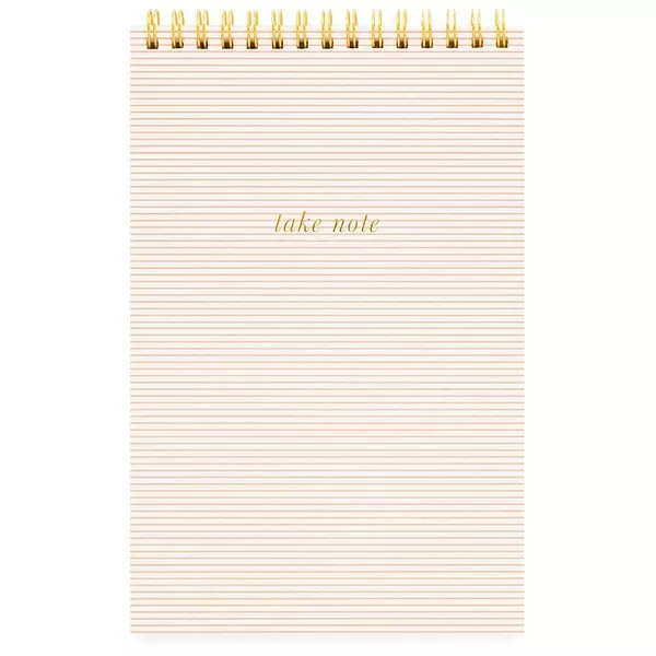 Sugar Paper Rose Linen Stripe Top Spiral Notebook