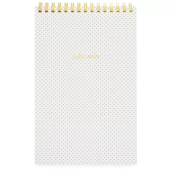 Sugar Paper White + Black Pindot Top Spiral Notebook