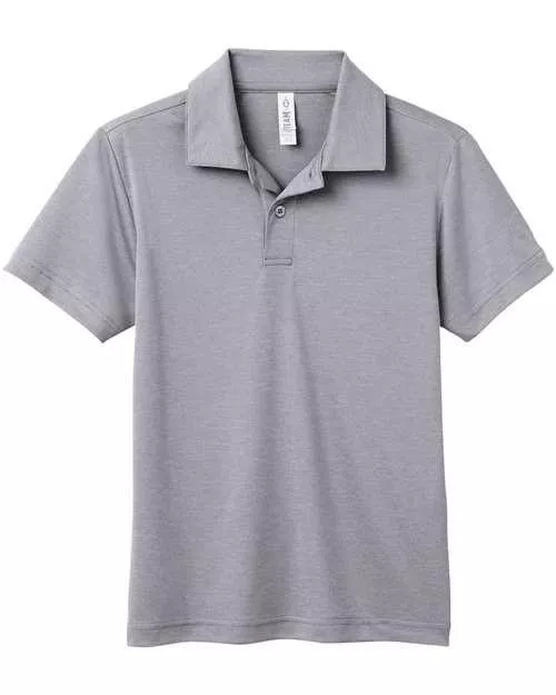 Team 365 Youth Zone Sonic Heather Performance Polo TT51HY