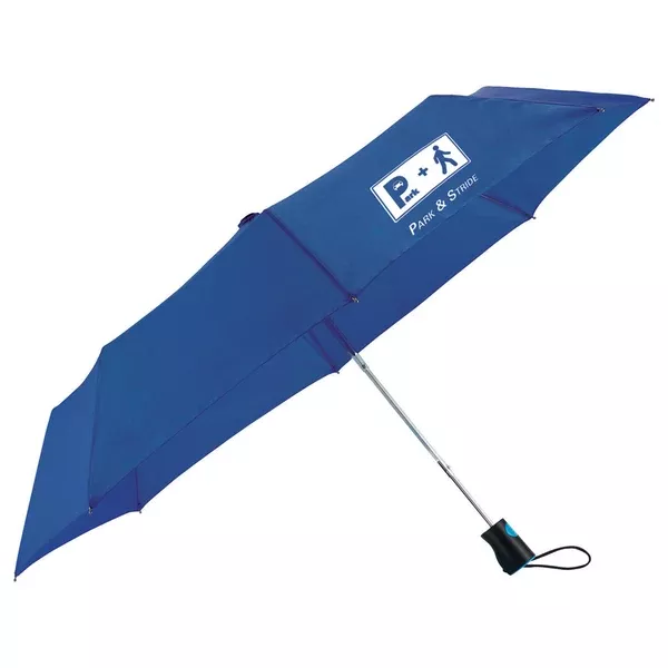 Totes Blue 42" 3 Section Auto Open Umbrella