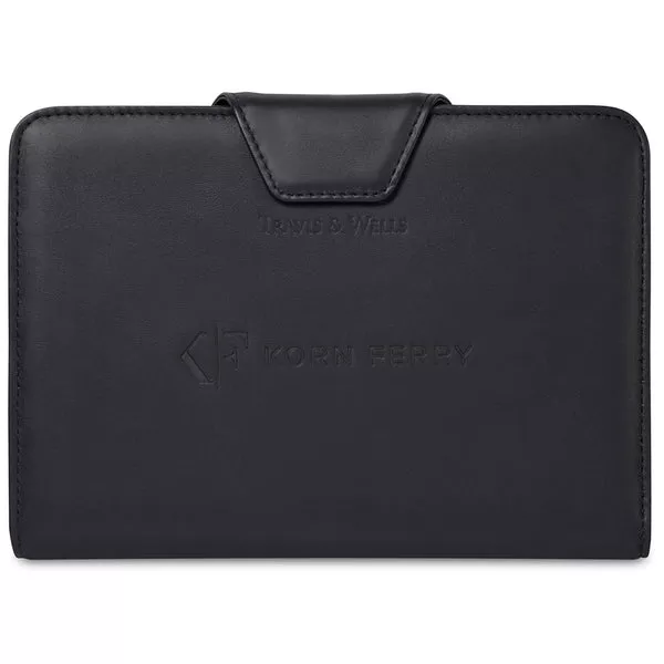 Travis & Wells Black Envoy Junior Magnet Close Padfolio