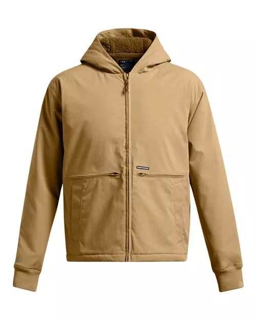 Under Armour 1387568 Men's Icon Fleece Jacket – 100% Polyester Ripstop Shell with High-Pile Sherpa Lining