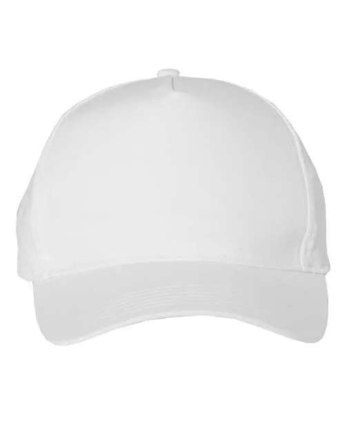 Valucap 8869 Five-Panel Twill Cap – 65/35 Polyester/Cotton Twill Structured Mid-Profile Snapback
